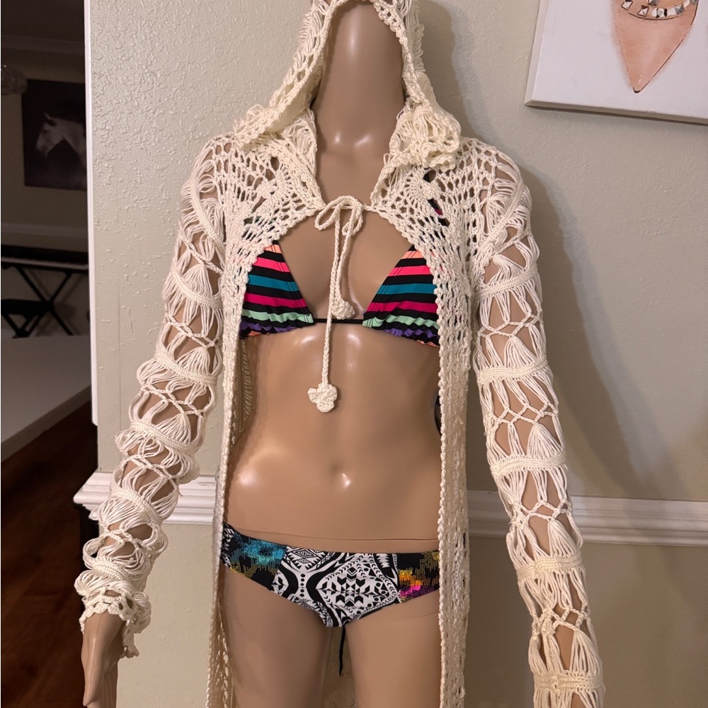 MESKITA CROCHET MINI HOODIE ONE SIZE - Picture 6 of 13